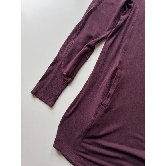 ATHLETA Balance Spiced Cabernet Purple Tencel Jersey Sweatshirt Dress, Size M - Picture 5 of 14